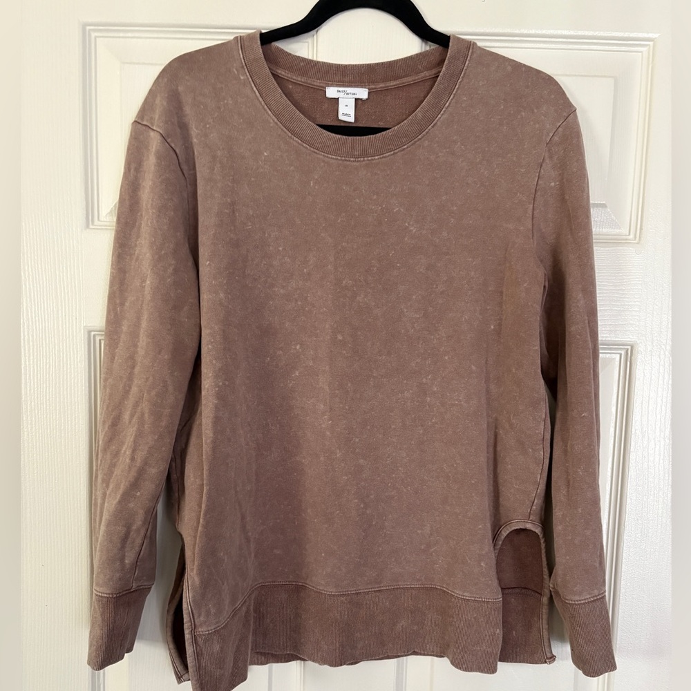 Daily Ritual Taupe Long Sleeve Top